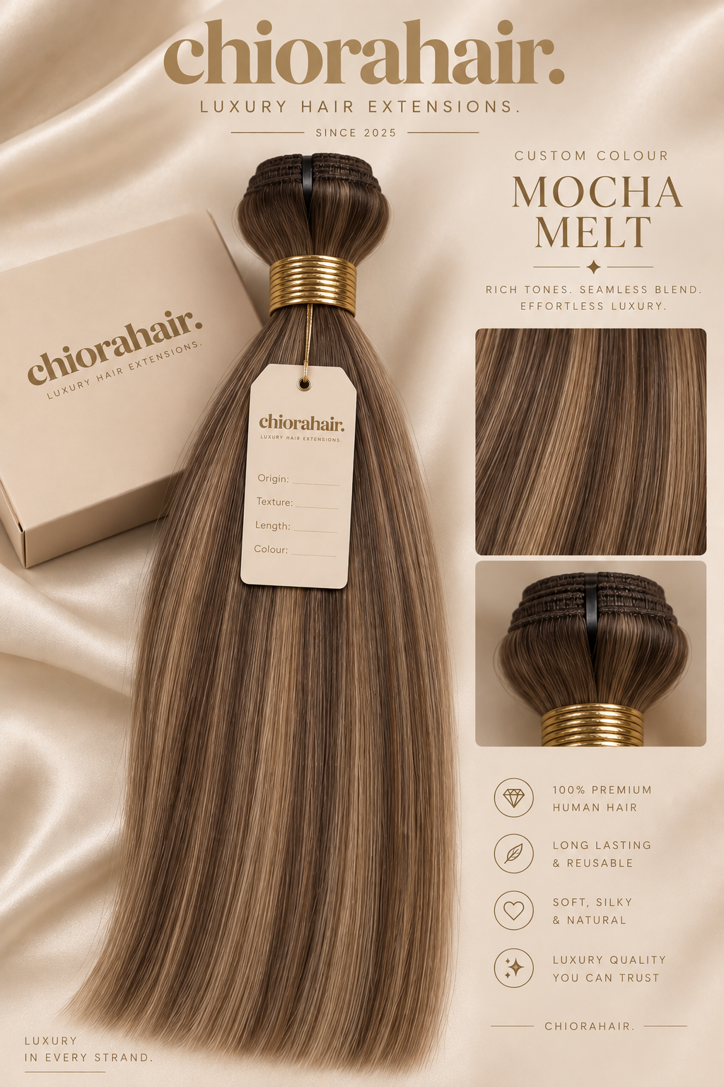 'MOCHA MELT' RAW PREMIUM CUSTOM COLOURED